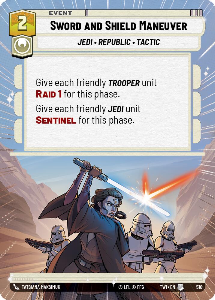 Sword and Shield Maneuver (510) (Hyperspace) (510) [Twilight of the Republic] | Exor Games New Glasgow