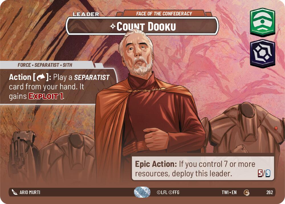 Count Dooku - Face of the Confederacy (262) (Showcase) (262) [Twilight of the Republic] | Exor Games New Glasgow