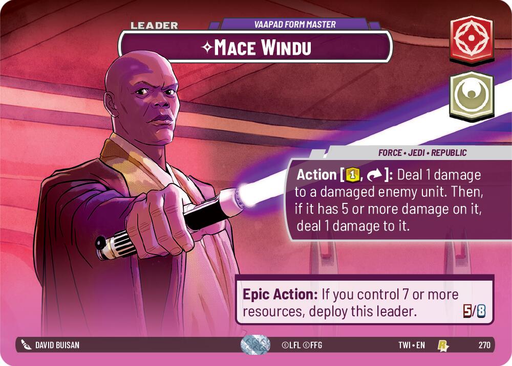 Mace Windu - Vaapad Form Master (270) (Showcase) (270) [Twilight of the Republic] | Exor Games New Glasgow