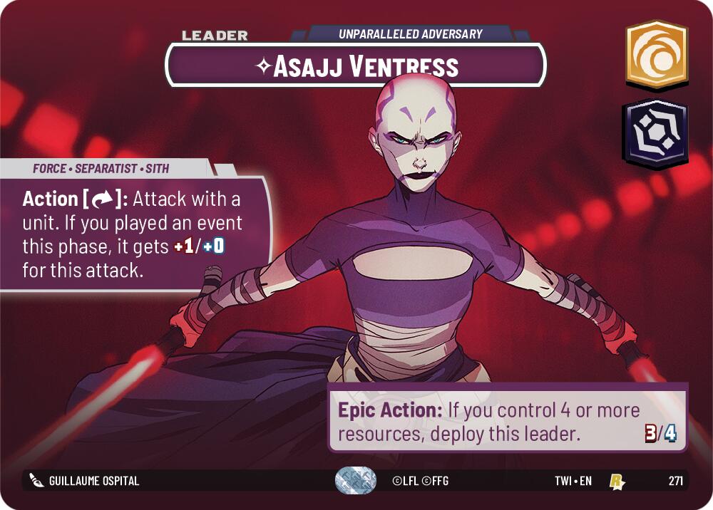 Asajj Ventress - Unparalleled Adversary (271) (Showcase) (271) [Twilight of the Republic] | Exor Games New Glasgow