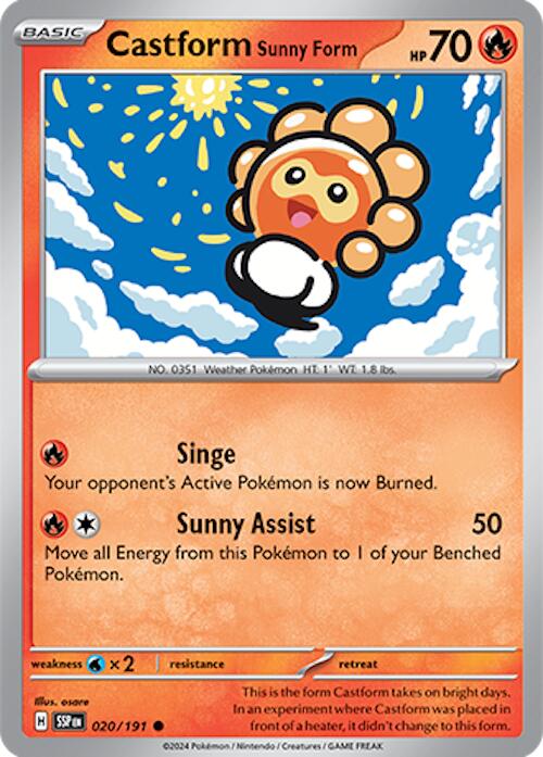 Castform Sunny Form (020/191) [Scarlet & Violet: Surging Sparks] | Exor Games New Glasgow