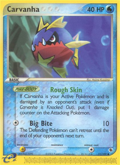 Carvanha (51/109) [EX: Ruby & Sapphire] | Exor Games New Glasgow