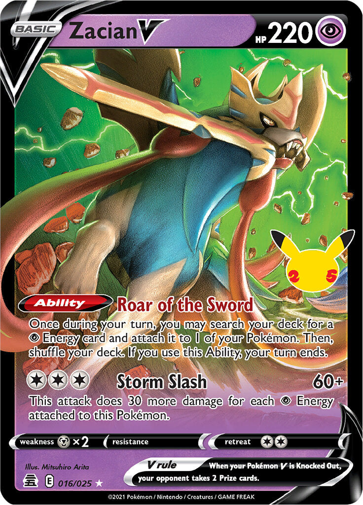 Zacian V (016/025) [Celebrations: 25th Anniversary] | Exor Games New Glasgow