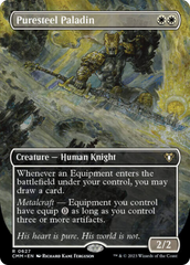 Puresteel Paladin (Borderless Alternate Art) [Commander Masters] | Exor Games New Glasgow