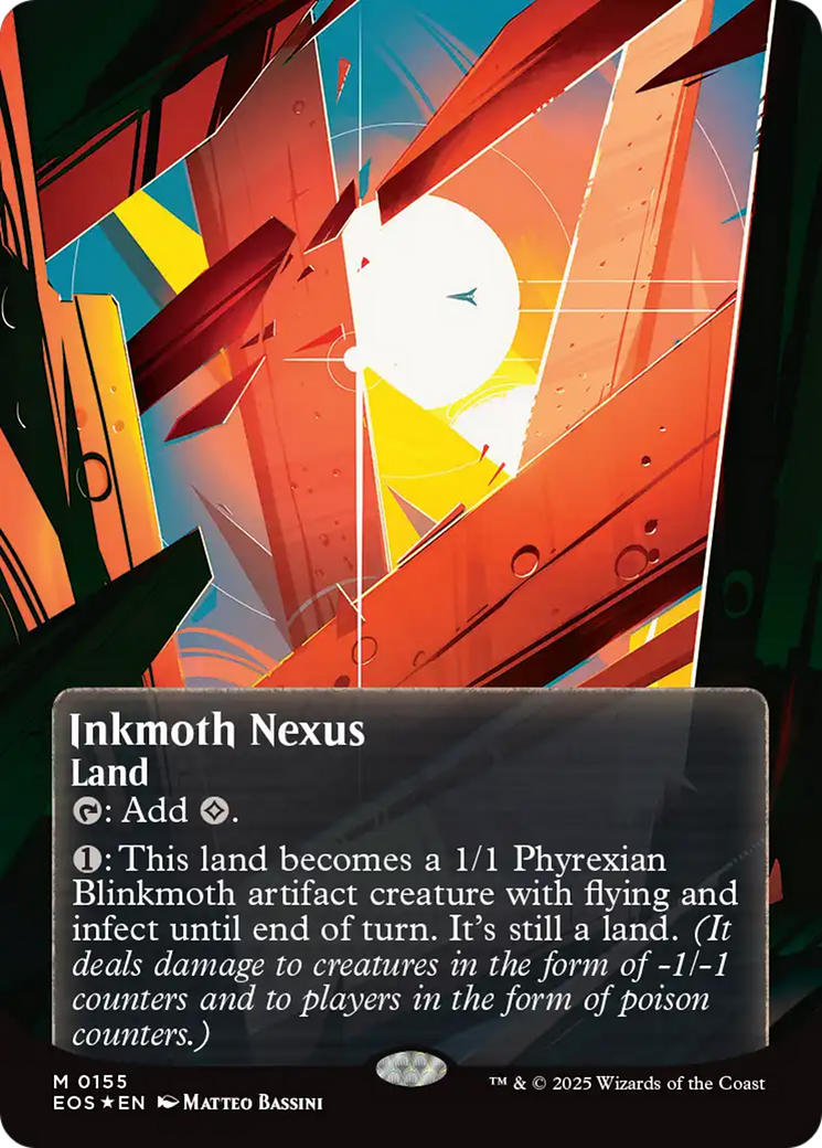 Inkmoth Nexus (0155) (Borderless) (Galaxy Foil) [Edge of Eternities: Stellar Sights] | Exor Games New Glasgow