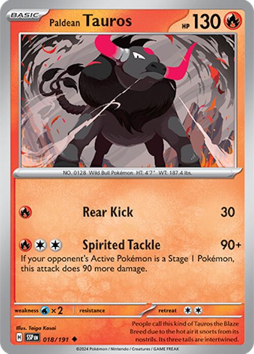 Paldean Tauros (018/191) [Scarlet & Violet: Surging Sparks] | Exor Games New Glasgow