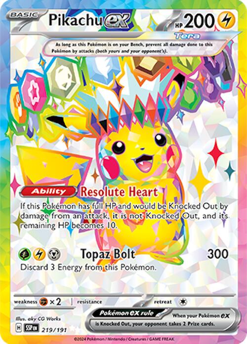 Pikachu ex (219/191) [Scarlet & Violet: Surging Sparks] | Exor Games New Glasgow