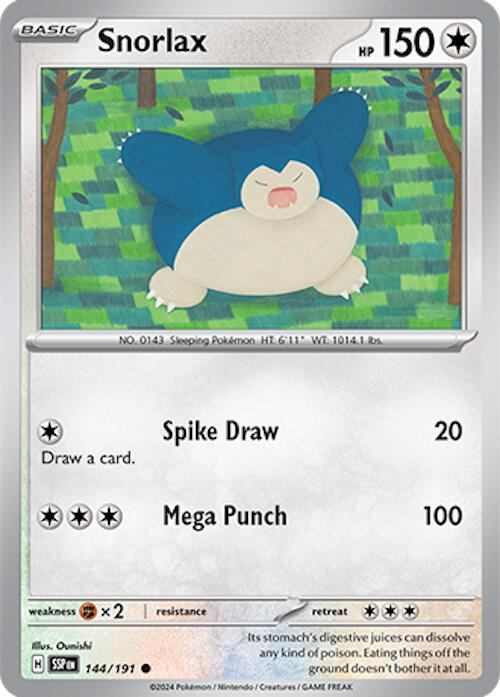 Snorlax (144/191) [Scarlet & Violet: Surging Sparks] | Exor Games New Glasgow