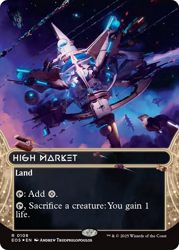 High Market (0108) (Borderless) (Galaxy Foil) [Edge of Eternities: Stellar Sights] | Exor Games New Glasgow