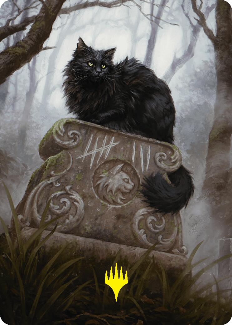 Nine-Lives Familiar 2 Art Card (36/54) (Gold-Stamped Planeswalker Symbol) [Foundations Art Series] | Exor Games New Glasgow