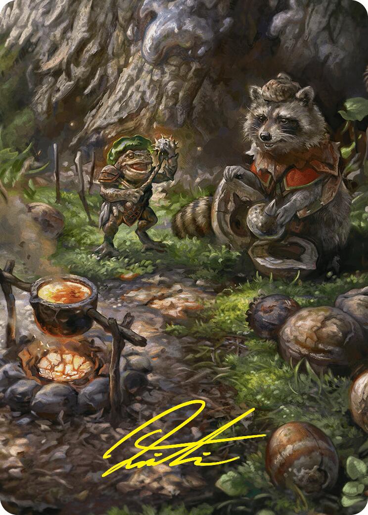Sylvan Scavenging Art Card (46/54) (Gold-Stamped Signature) [Foundations Art Series] | Exor Games New Glasgow
