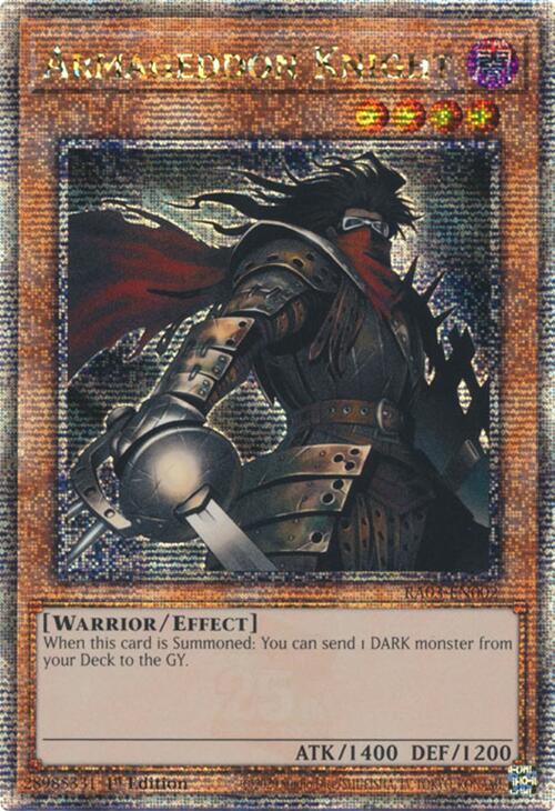 Armageddon Knight (Quarter Century Secret Rare) [RA03-EN002] Quarter Century Secret Rare | Exor Games New Glasgow