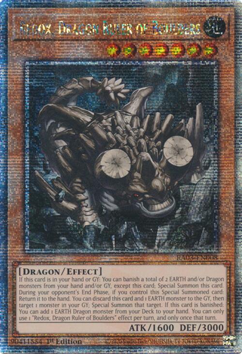 Redox, Dragon Ruler of Boulders (Quarter Century Secret Rare) [RA03-EN008] Quarter Century Secret Rare | Exor Games New Glasgow