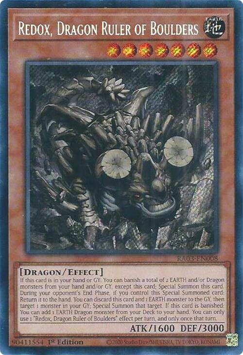 Redox, Dragon Ruler of Boulders (Secret Rare) [RA03-EN008] Secret Rare | Exor Games New Glasgow