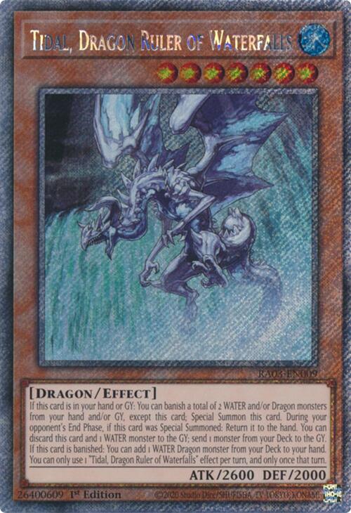 Tidal, Dragon Ruler of Waterfalls (Platinum Secret Rare) [RA03-EN009] Platinum Secret Rare | Exor Games New Glasgow