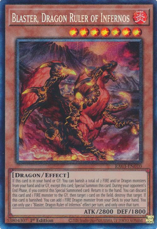 Blaster, Dragon Ruler of Infernos (CR) [RA03-EN010] Prismatic Collector's Rare | Exor Games New Glasgow