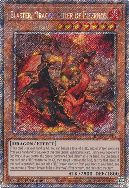 Blaster, Dragon Ruler of Infernos (Platinum Secret Rare) [RA03-EN010] Platinum Secret Rare | Exor Games New Glasgow