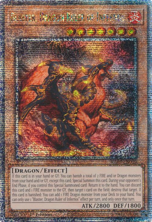 Blaster, Dragon Ruler of Infernos (Quarter Century Secret Rare) [RA03-EN010] Quarter Century Secret Rare | Exor Games New Glasgow