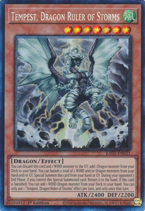 Tempest, Dragon Ruler of Storms (CR) [RA03-EN011] Prismatic Collector's Rare | Exor Games New Glasgow