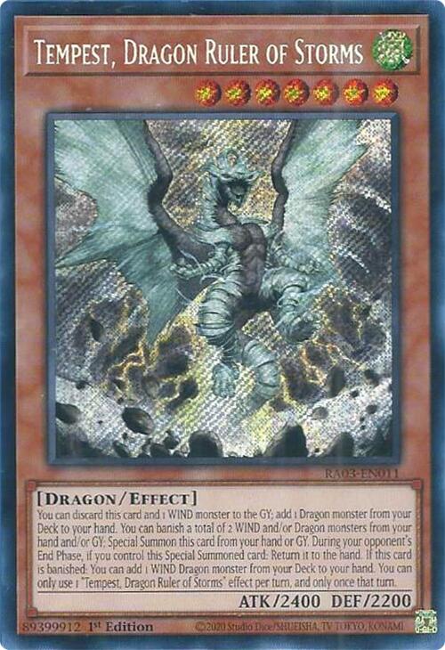 Tempest, Dragon Ruler of Storms (Secret Rare) [RA03-EN011] Secret Rare | Exor Games New Glasgow