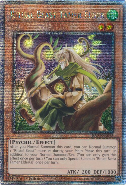 Ritual Beast Tamer Elder (Quarter Century Secret Rare) [RA03-EN012] Quarter Century Secret Rare | Exor Games New Glasgow