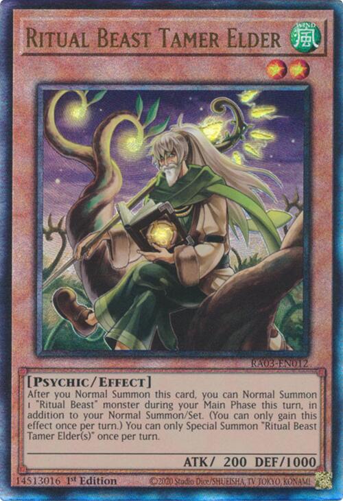 Ritual Beast Tamer Elder (UTR) [RA03-EN012] Prismatic Ultimate Rare | Exor Games New Glasgow