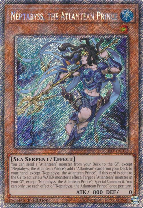 Neptabyss, the Atlantean Prince (Platinum Secret Rare) [RA03-EN013] Platinum Secret Rare | Exor Games New Glasgow