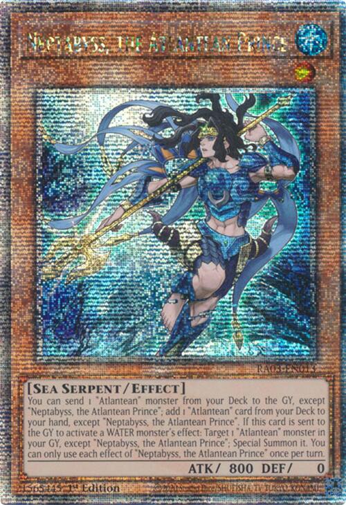 Neptabyss, the Atlantean Prince (Quarter Century Secret Rare) [RA03-EN013] Quarter Century Secret Rare | Exor Games New Glasgow