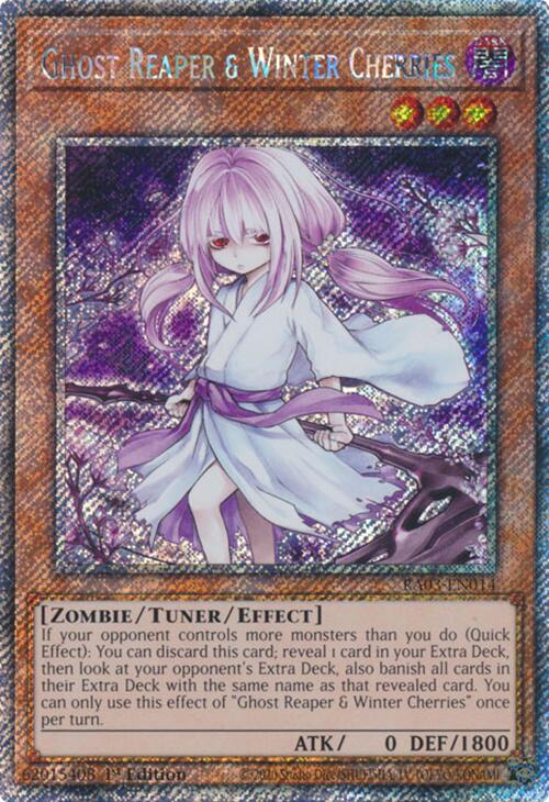 Ghost Reaper & Winter Cherries (Alternate Art) (Platinum Secret Rare) [RA03-EN014] Platinum Secret Rare | Exor Games New Glasgow