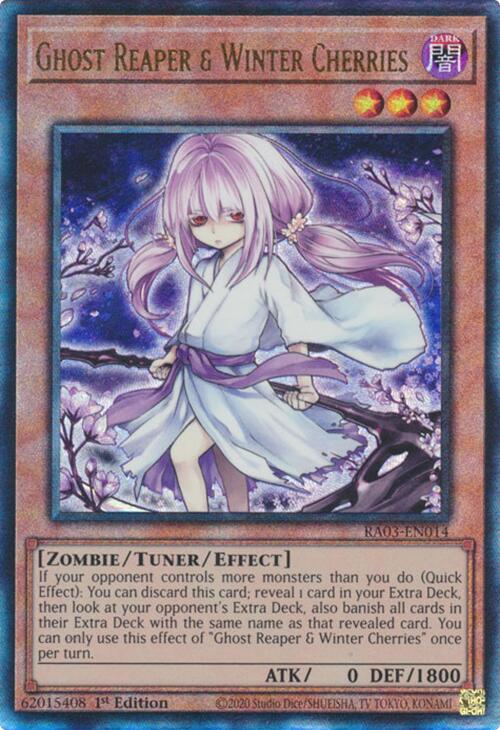 Ghost Reaper & Winter Cherries (Alternate Art) (PUR) [RA03-EN014] Prismatic Ultimate Rare | Exor Games New Glasgow