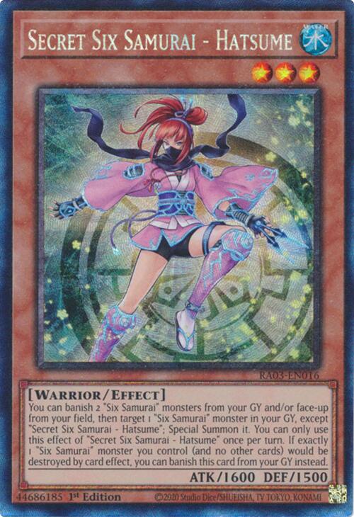 Secret Six Samurai - Hatsume (CR) [RA03-EN016] Prismatic Collector's Rare | Exor Games New Glasgow