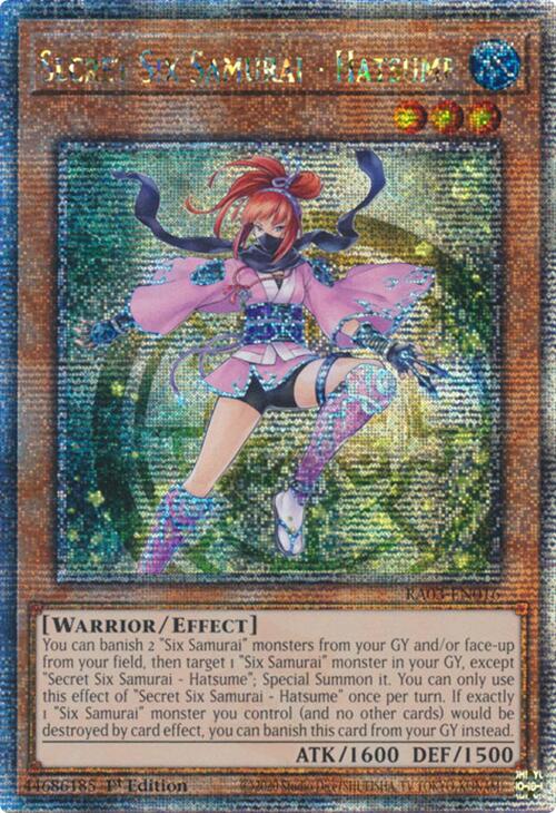 Secret Six Samurai - Hatsume (Quarter Century Secret Rare) [RA03-EN016] Quarter Century Secret Rare | Exor Games New Glasgow