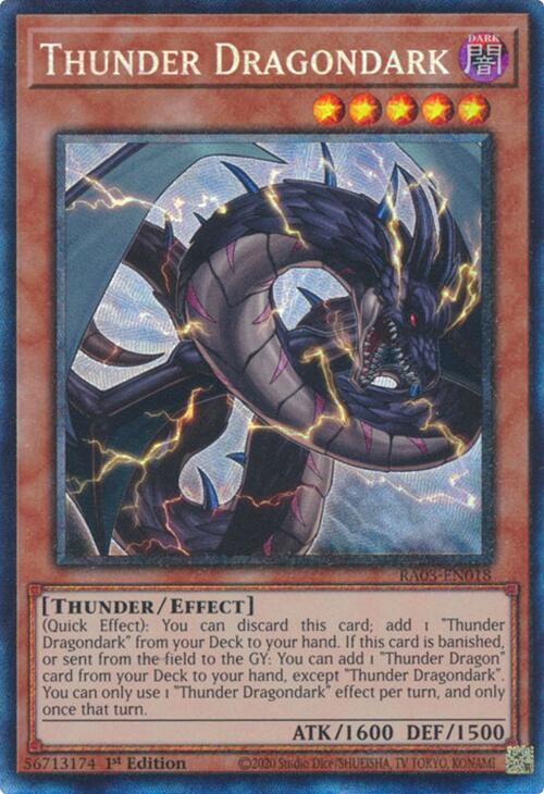 Thunder Dragondark (CR) [RA03-EN018] Prismatic Collector's Rare | Exor Games New Glasgow