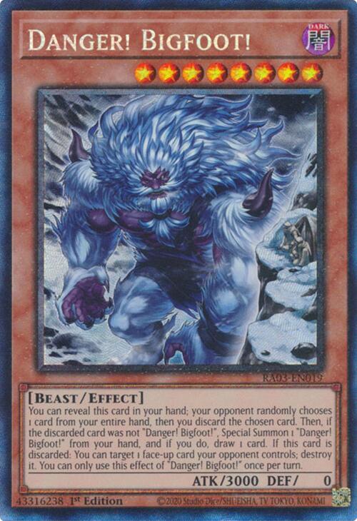 Danger! Bigfoot! (Alternate Art) (CR) [RA03-EN019] Prismatic Collector's Rare | Exor Games New Glasgow