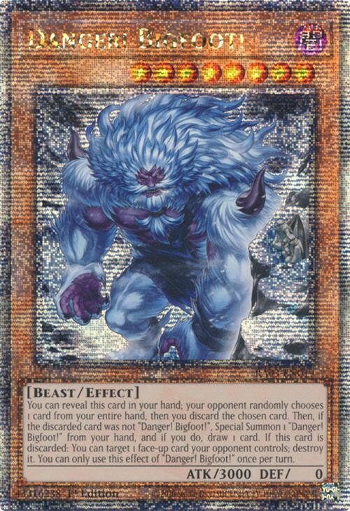 Danger! Bigfoot! (Alternate Art) (Quarter Century Secret Rare) [RA03-EN019] Quarter Century Secret Rare | Exor Games New Glasgow