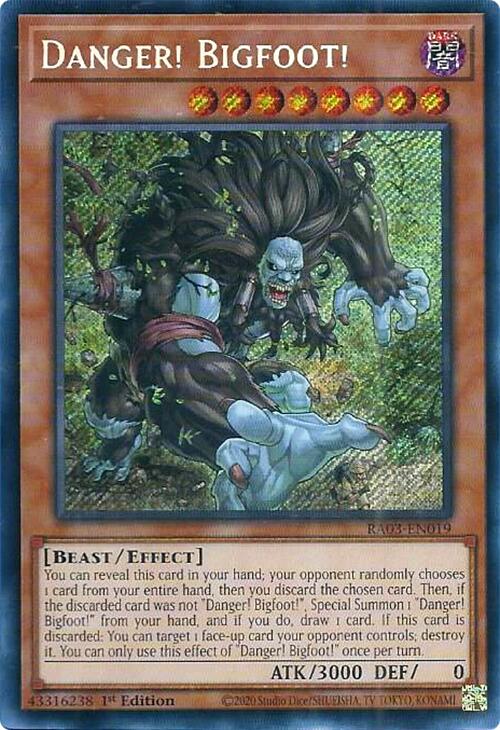 Danger! Bigfoot! (Secret Rare) [RA03-EN019] Secret Rare | Exor Games New Glasgow