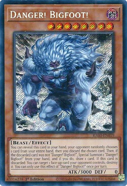 Danger! Bigfoot! (Alternate Art) (Secret Rare) [RA03-EN019] Secret Rare | Exor Games New Glasgow