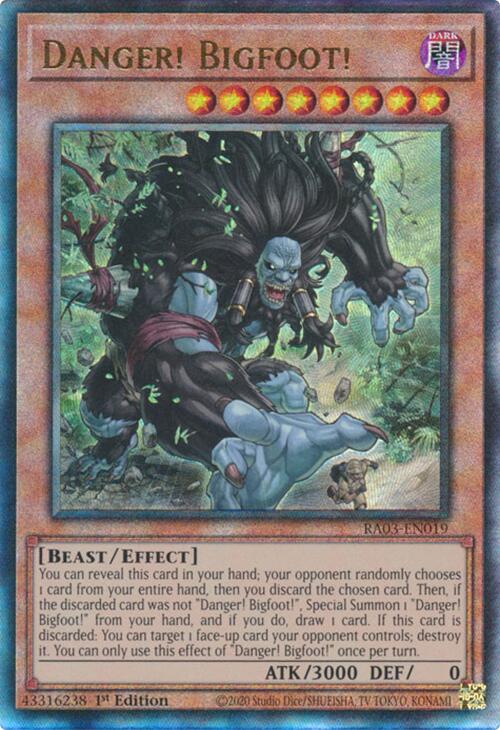 Danger! Bigfoot! (UTR) [RA03-EN019] Prismatic Ultimate Rare | Exor Games New Glasgow