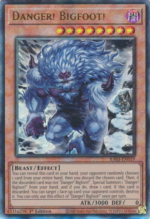 Danger! Bigfoot! (Alternate Art) (UTR) [RA03-EN019] Prismatic Ultimate Rare | Exor Games New Glasgow