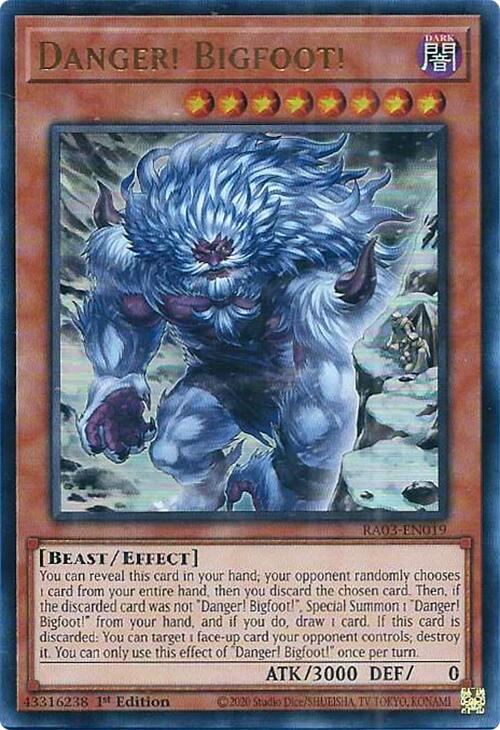 Danger! Bigfoot! (Alternate Art) (UR) [RA03-EN019] Ultra Rare | Exor Games New Glasgow