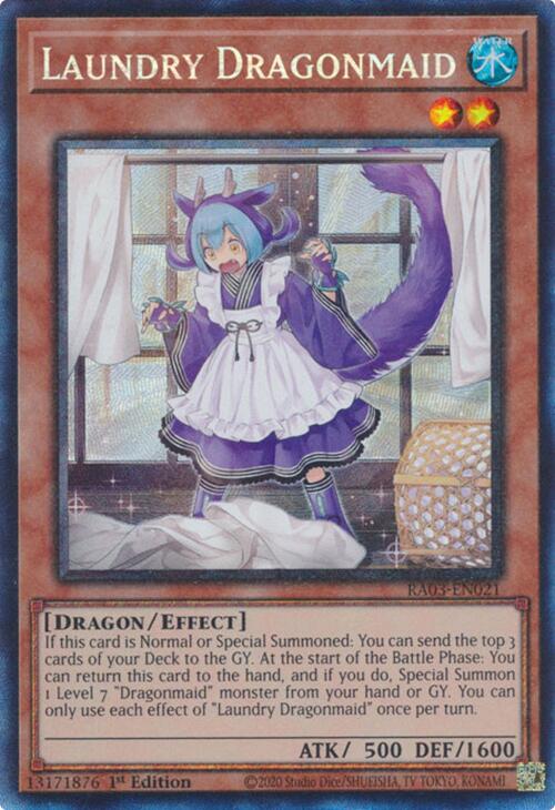 Laundry Dragonmaid (CR) [RA03-EN021] Prismatic Collector's Rare | Exor Games New Glasgow