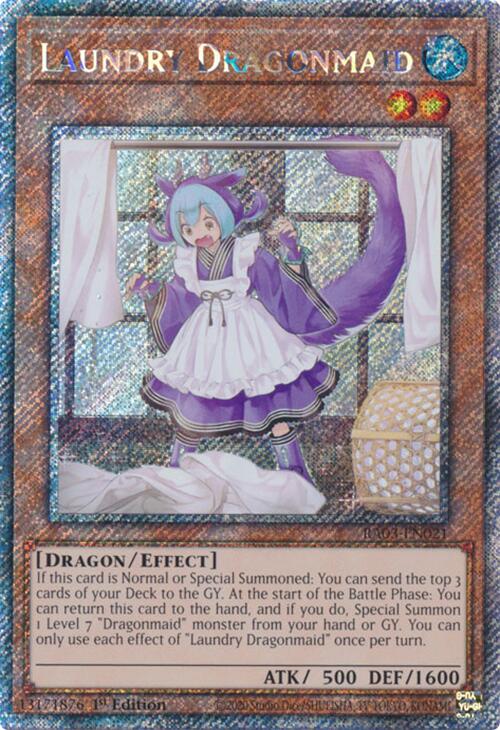 Laundry Dragonmaid (Platinum Secret Rare) [RA03-EN021] Platinum Secret Rare | Exor Games New Glasgow