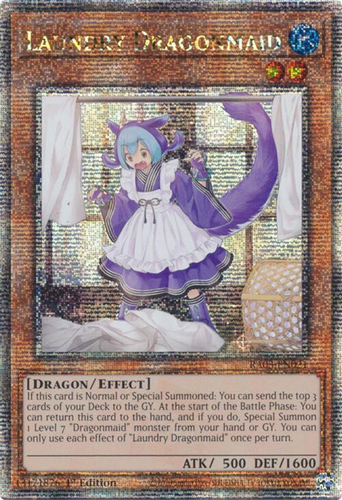 Laundry Dragonmaid (Quarter Century Secret Rare) [RA03-EN021] Quarter Century Secret Rare | Exor Games New Glasgow