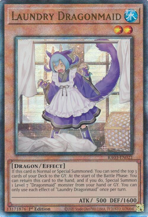 Laundry Dragonmaid (UTR) [RA03-EN021] Prismatic Ultimate Rare | Exor Games New Glasgow