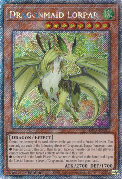 Dragonmaid Lorpar (Platinum Secret Rare) [RA03-EN022] Platinum Secret Rare | Exor Games New Glasgow