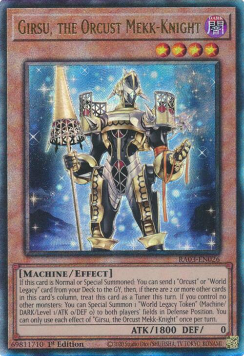 Girsu, the Orcust Mekk-Knight (UTR) [RA03-EN026] Prismatic Ultimate Rare | Exor Games New Glasgow