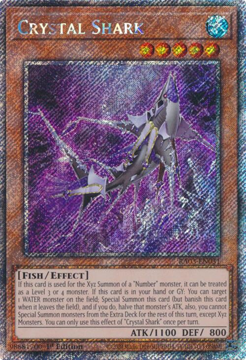 Crystal Shark (Platinum Secret Rare) [RA03-EN031] Platinum Secret Rare | Exor Games New Glasgow