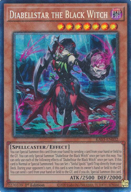 Diabellstar the Black Witch (CR) [RA03-EN032] Prismatic Collector's Rare | Exor Games New Glasgow