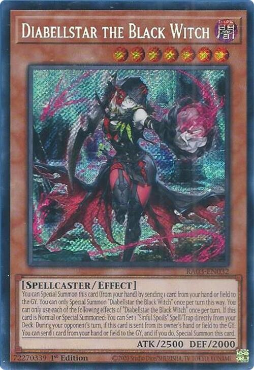 Diabellstar the Black Witch (Secret Rare) [RA03-EN032] Secret Rare | Exor Games New Glasgow