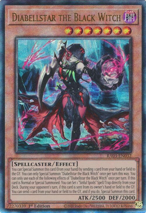 Diabellstar the Black Witch (UTR) [RA03-EN032] Prismatic Ultimate Rare | Exor Games New Glasgow